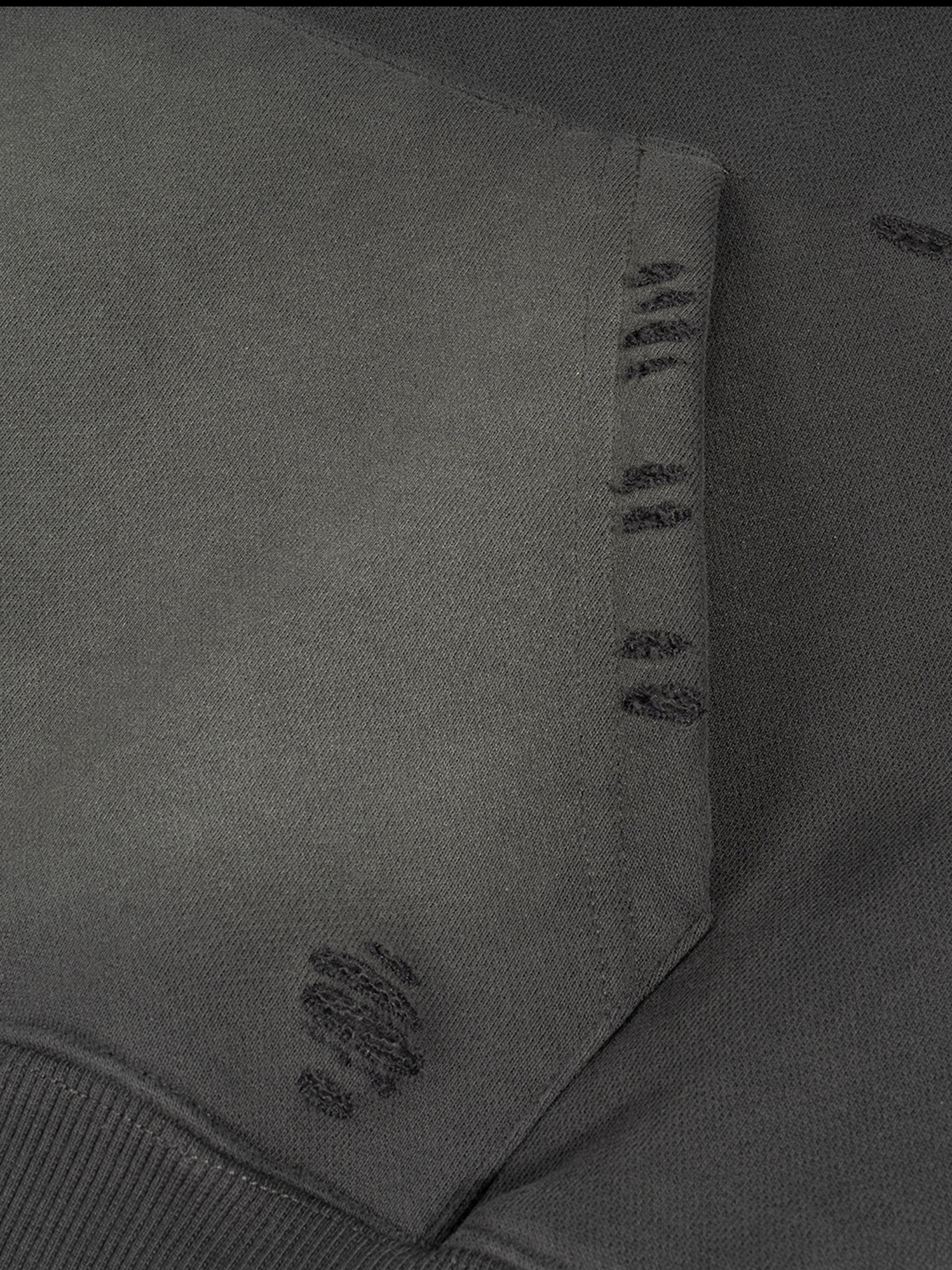 FRAYED BOXY HOODIE